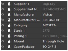 Figure 12 Component symbol description. Image credit Altium Designer